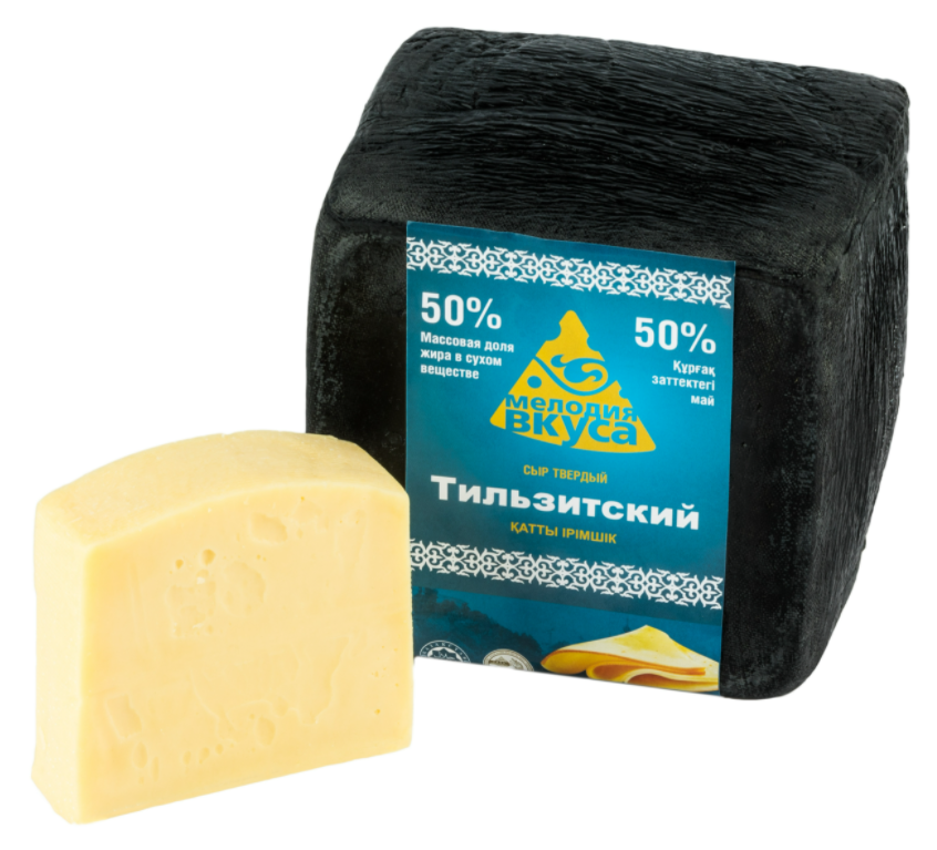 Тильзитский 50% ~2,5 кг. сыр твёрдый ТМ Мелодия вкуса, вес. /кор.5 шт.