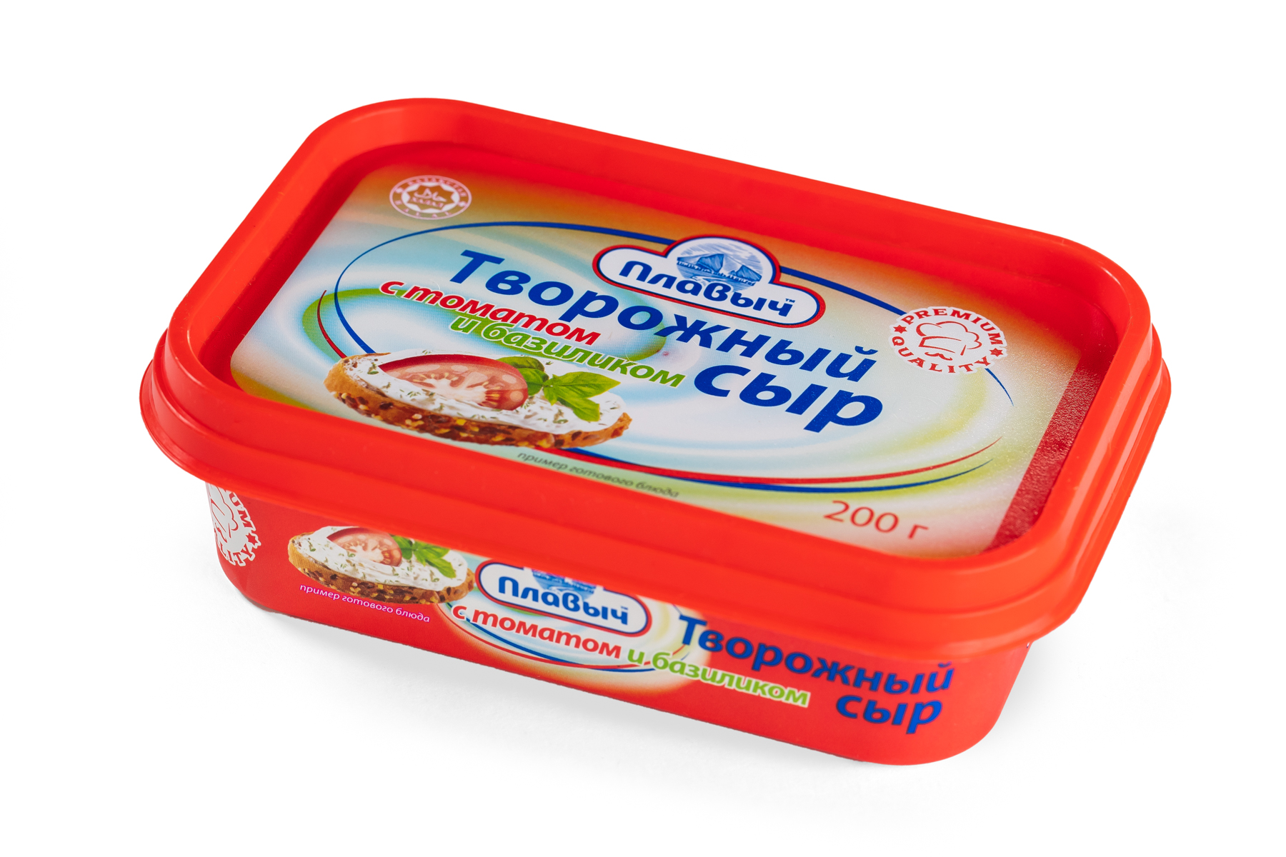 Творожный сыр с томатом и базиликом 200гр. ТМ Плавыч/12шт.