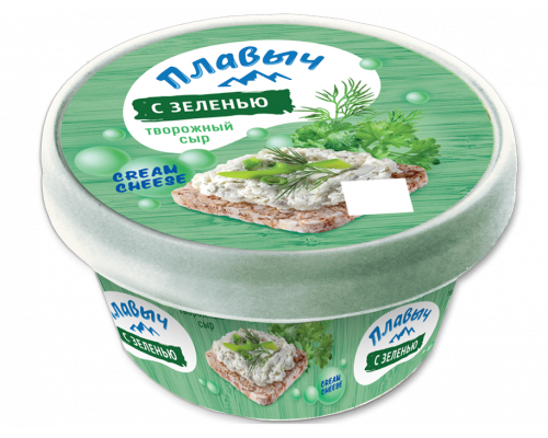 Творожный сыр С зеленью 130гр 60% ТМ Плавыч /16шт.