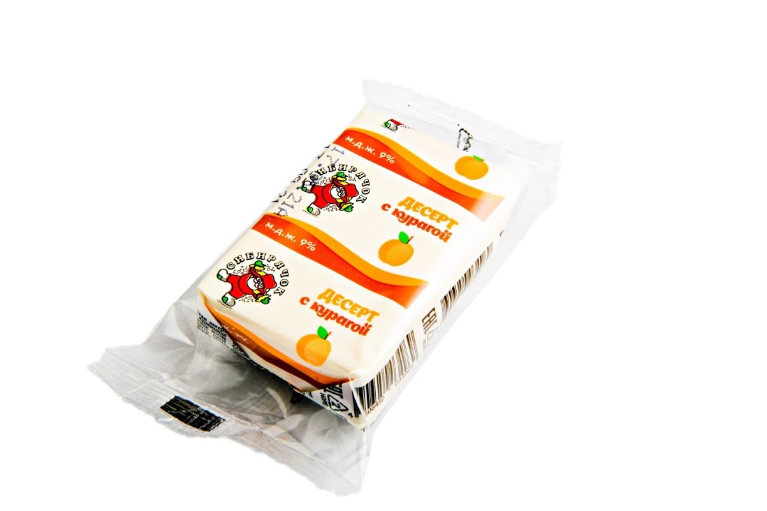 Десерт Сибирячок 90гр. сырок сладкий с курагой /30 шт